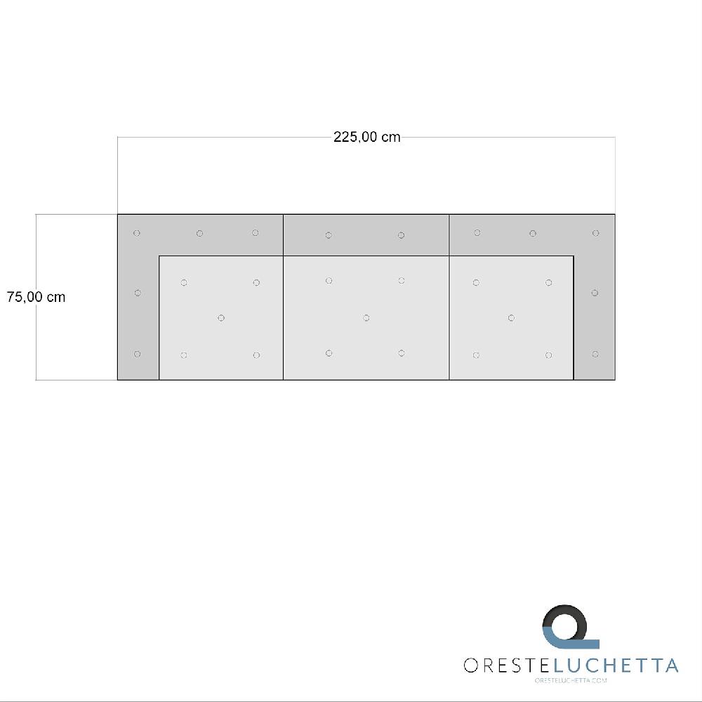 Oresteluchetta Divano 3 posti OUTDOOR MULTICOLOR Composizione 59 Economico