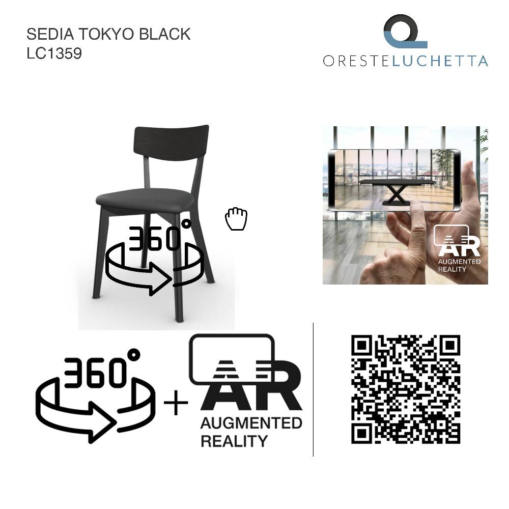 Oresteluchetta SEDIA TOKYO BLACK Promozione Limitata