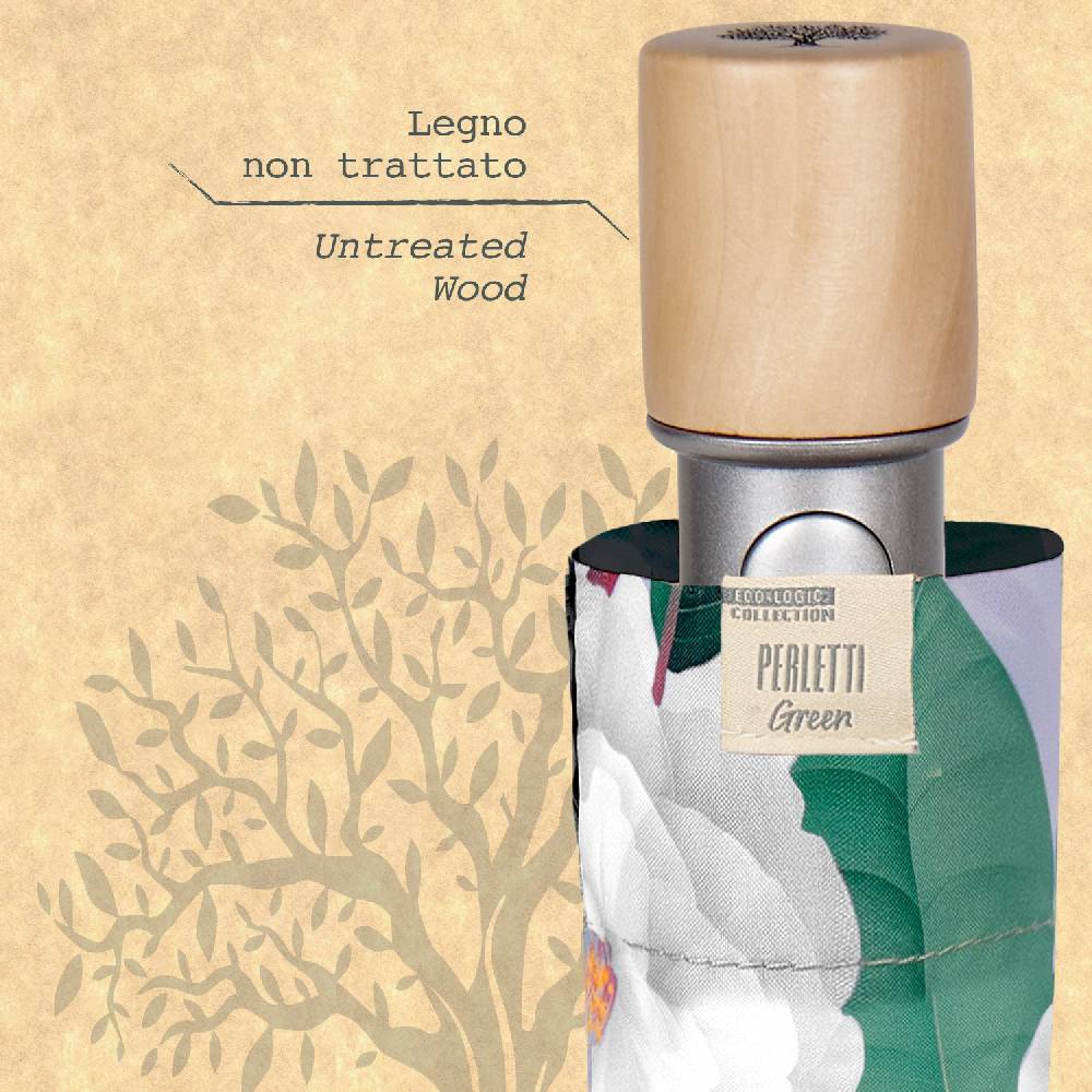 Perletti Ombrello Green Automatico Camelie Vendite Flash