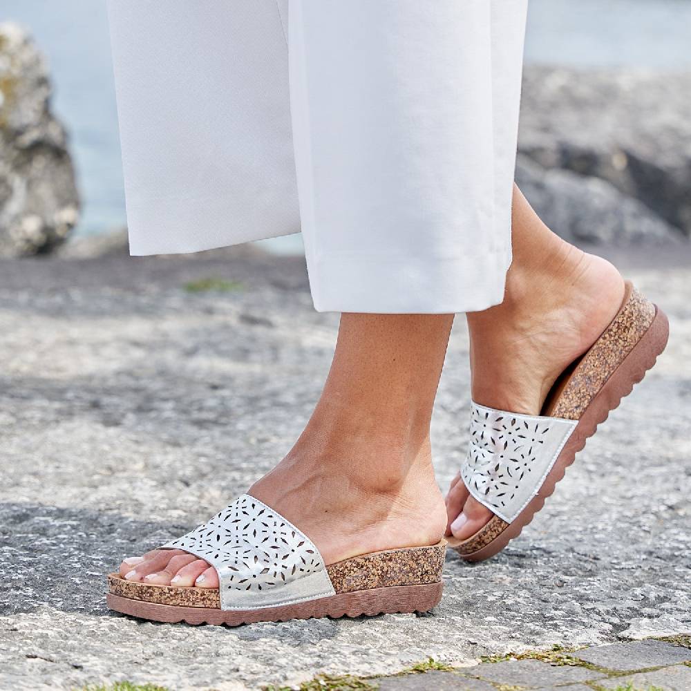 Perletti Zeppe con Fascia Metal Saldi Di Fabbrica