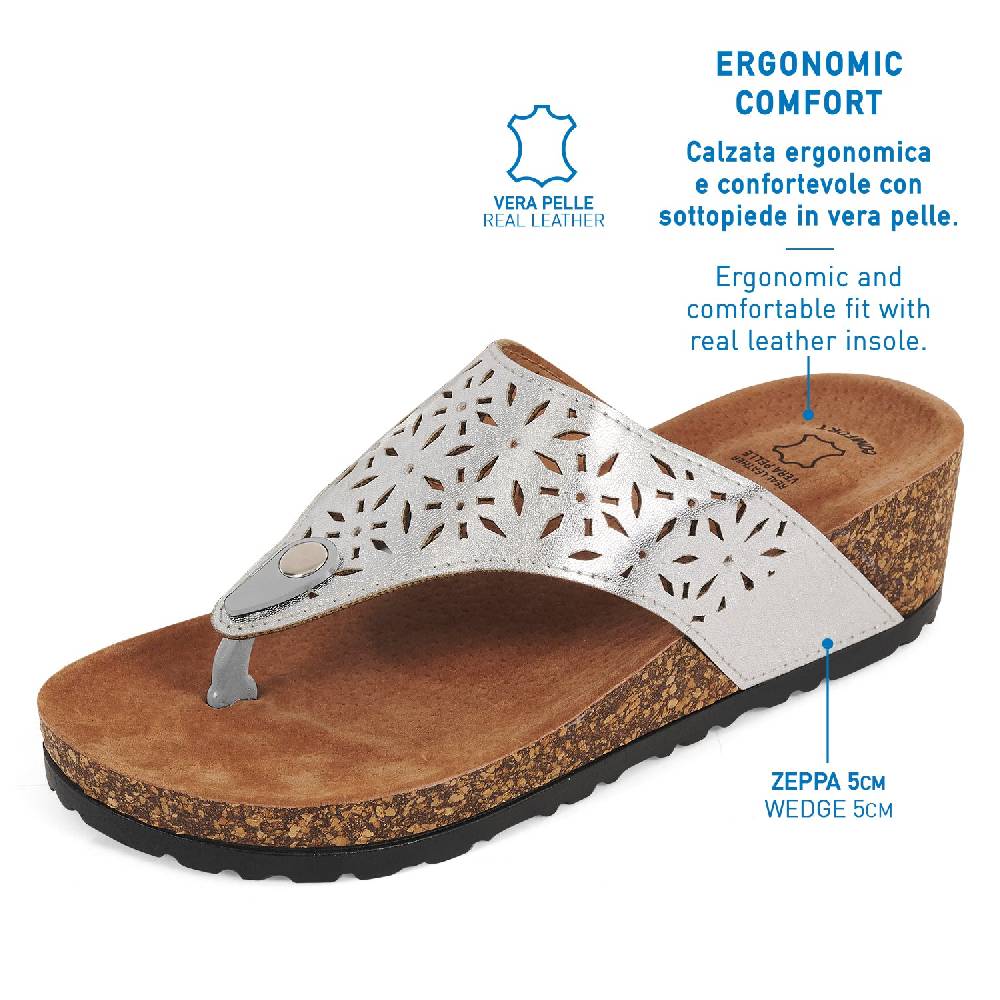 Perletti Infradito Metal con Zeppa Fino Al -60%