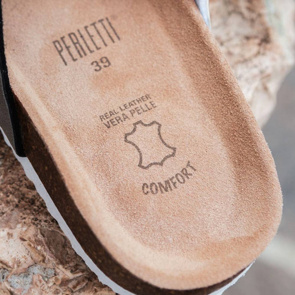 Perletti Ciabatte Comfort Metalliche Convenienza
