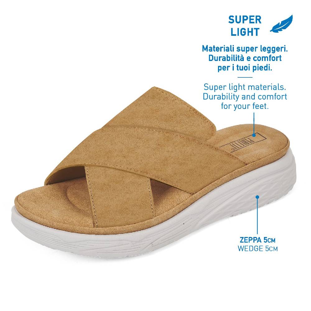 Perletti Sandalo con Fascia Incrociata Beige Sconto