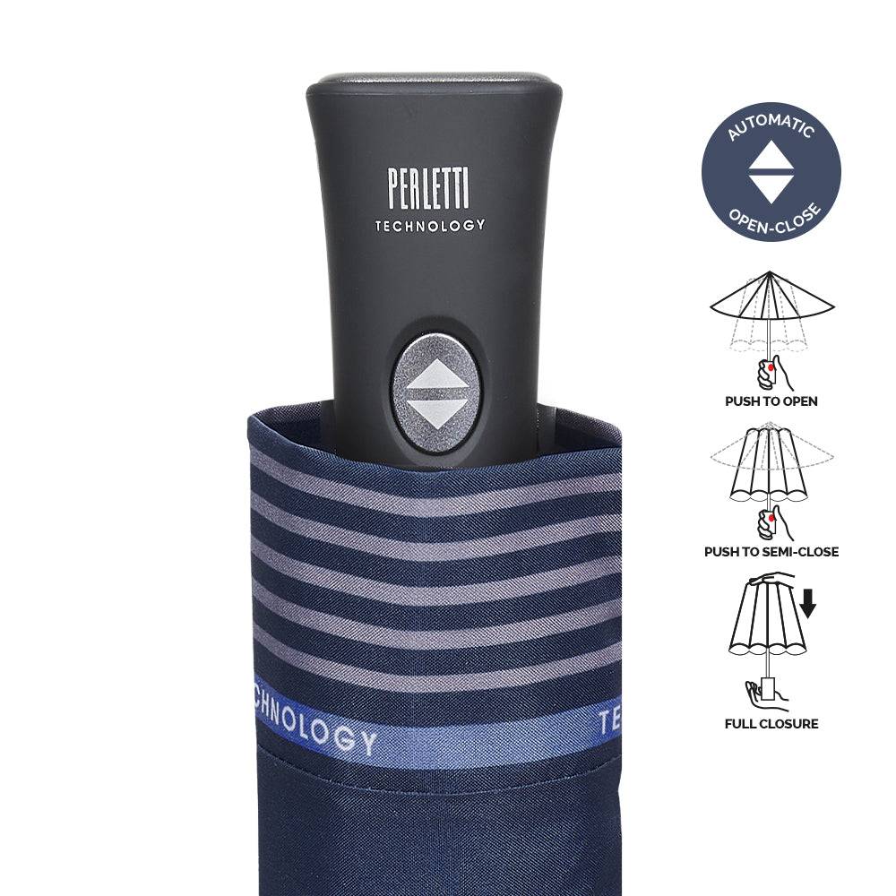 Perletti Ombrello Technology Apri e Chiudi a Righe Moda