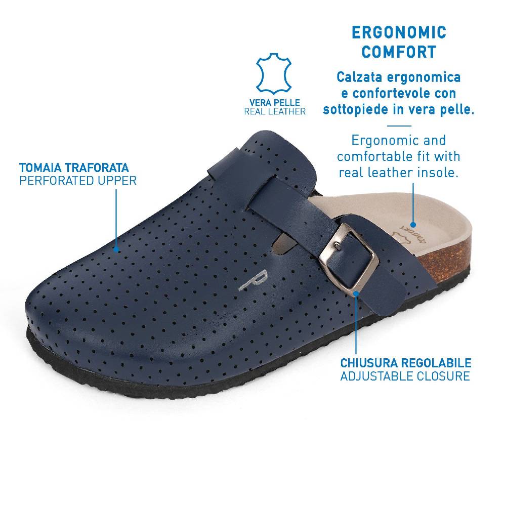 Perletti Pantofole Comfort Traforate Uomo Italia