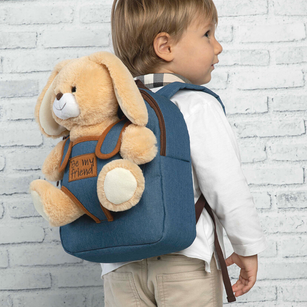 Perletti Zaino in Denim con Peluche Acquista Ora