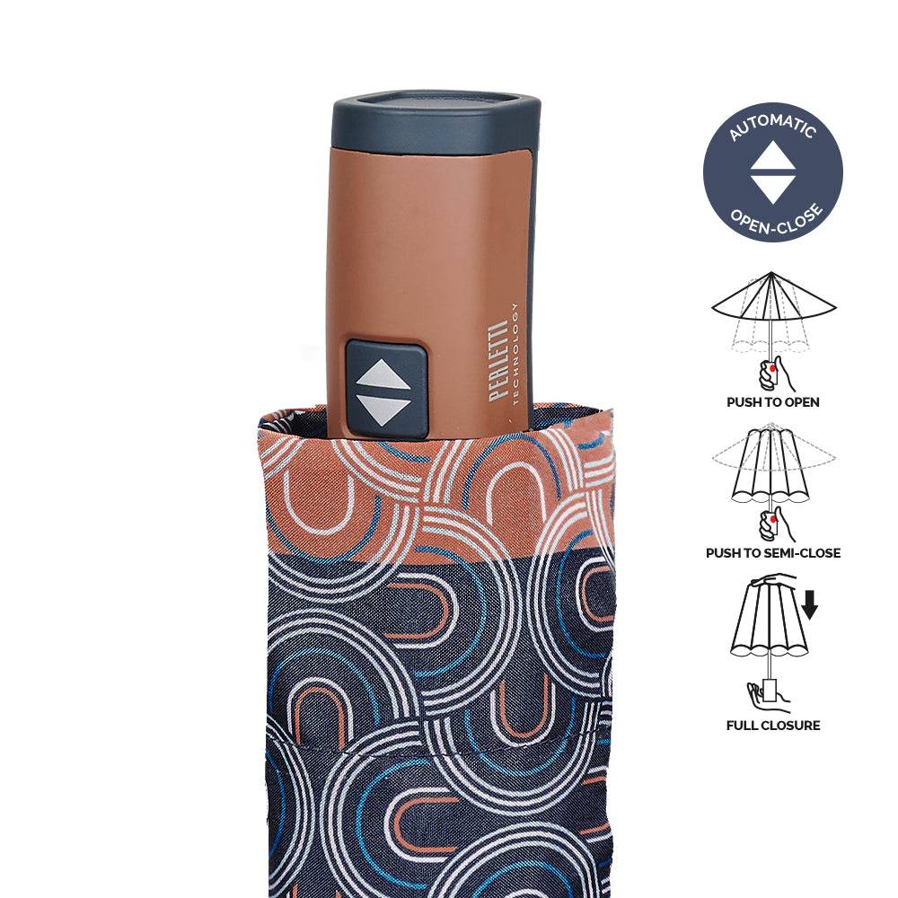 Perletti Ombrello Apri e Chiudi Geometrico Shopping Online