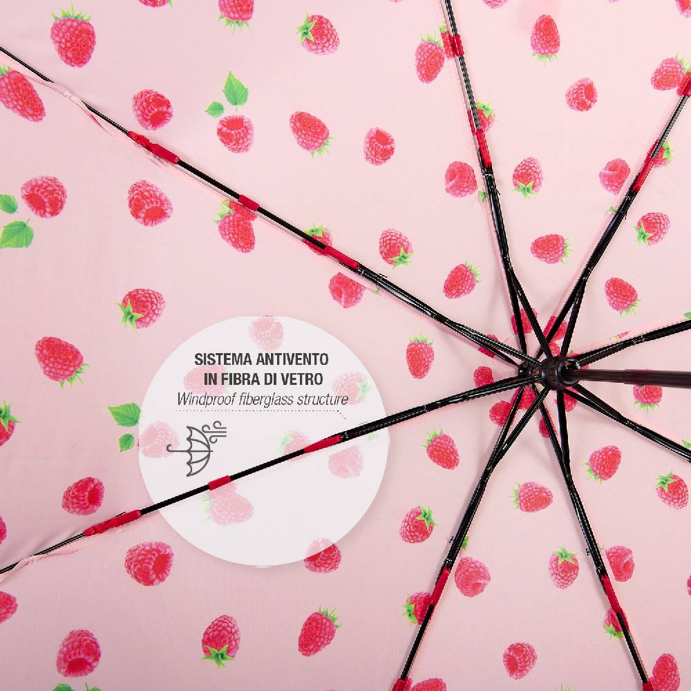 Perletti Ombrello Mini Lamponi Moda