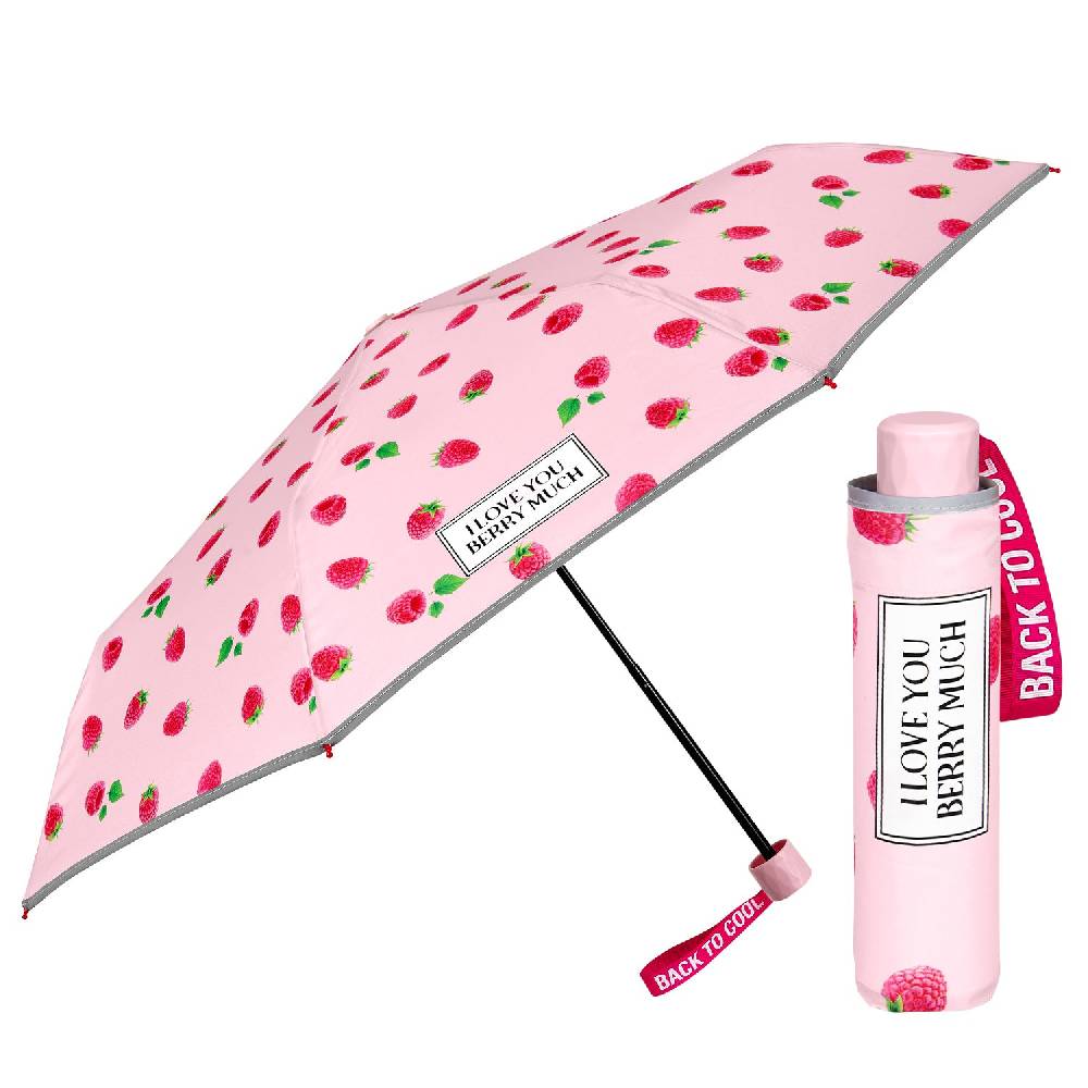 Perletti Ombrello Mini Lamponi Moda