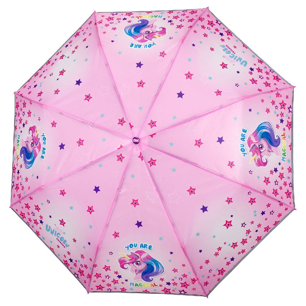 Perletti Ombrello Unicorno Rosa con Stelle Colorate 2025