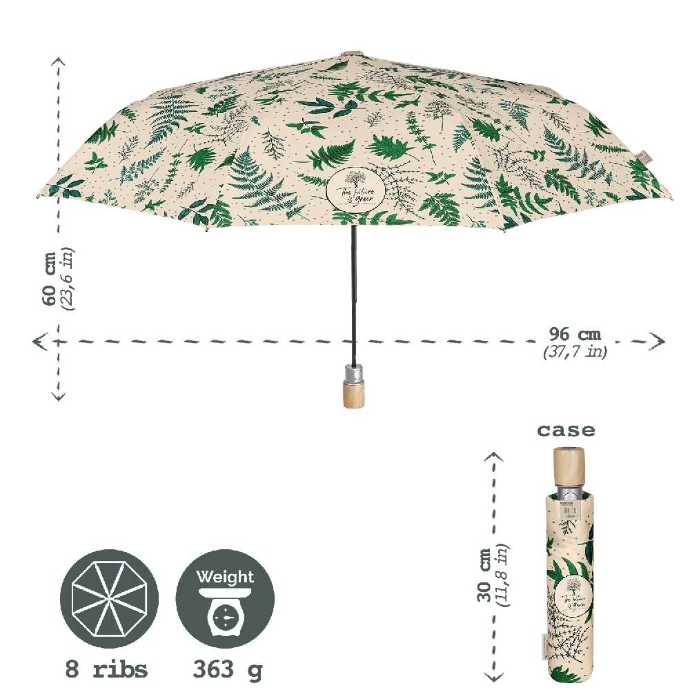 Perletti Ombrello Green Pieghevole Beige Shopping Online