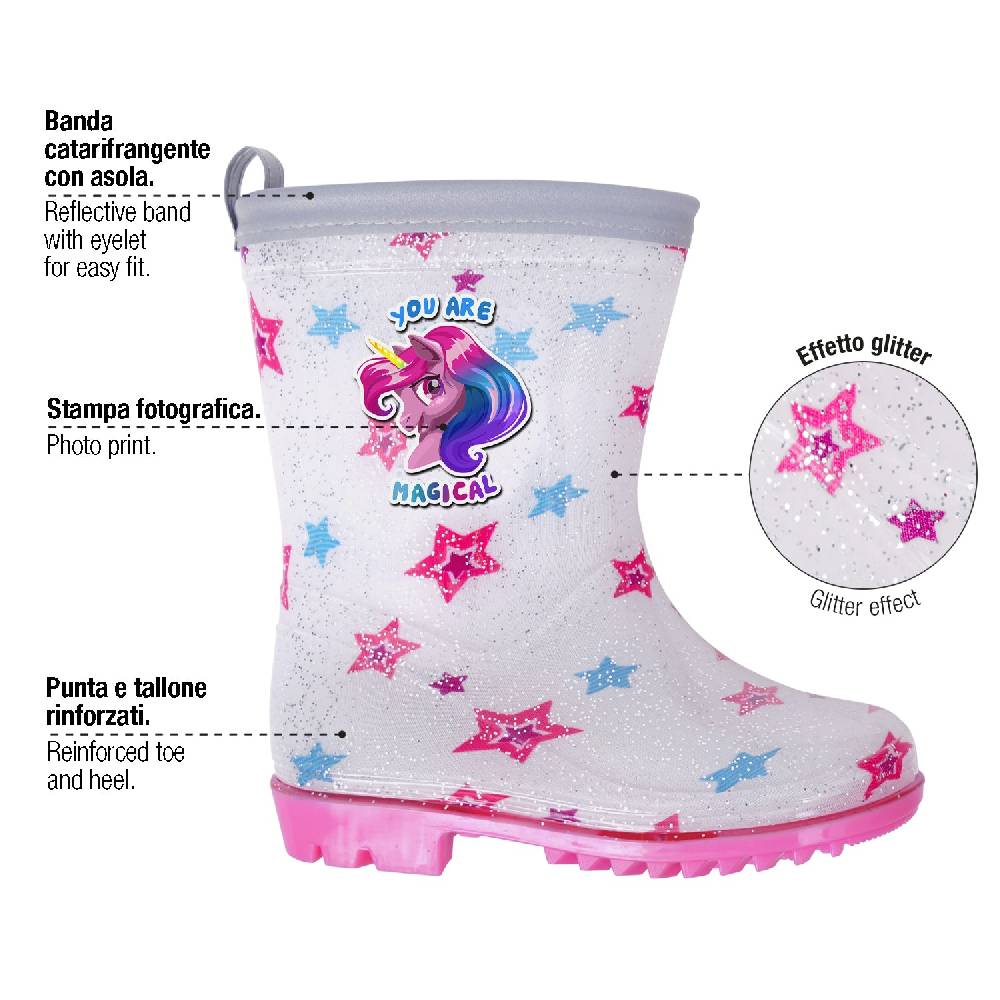 Perletti Stivaletti Unicorno Glitter Novità