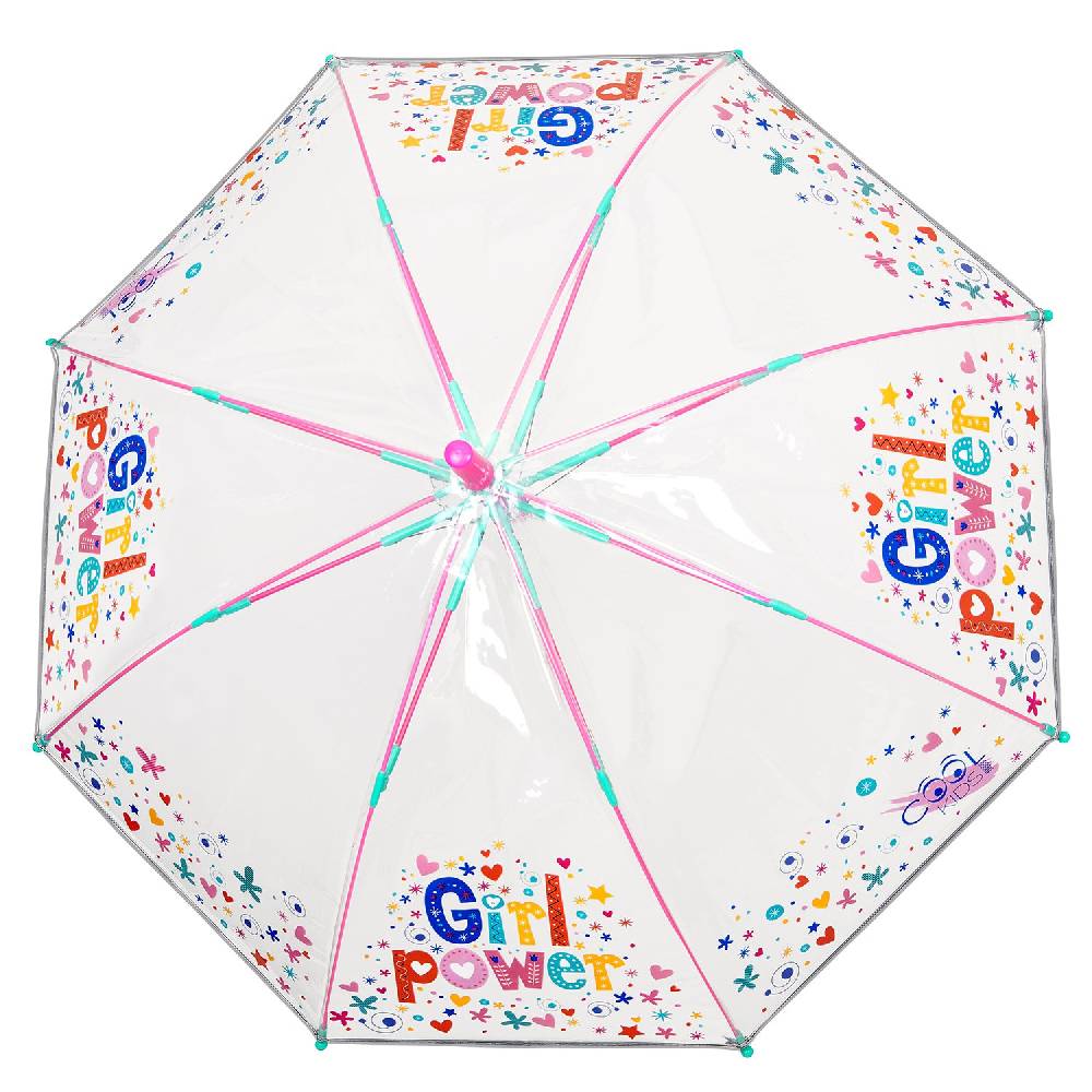 Perletti Ombrello Trasparente Girl Power Automatico Promozione Limitata