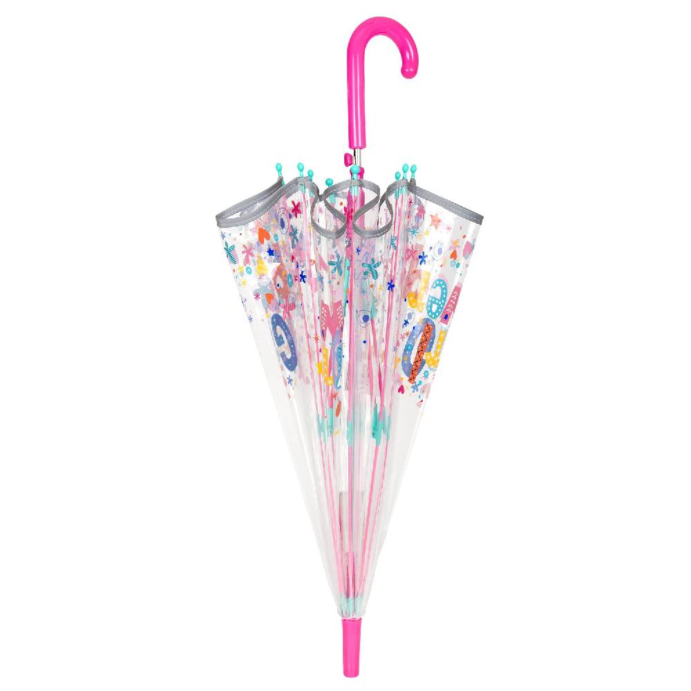 Perletti Ombrello Trasparente Girl Power Automatico Promozione Limitata