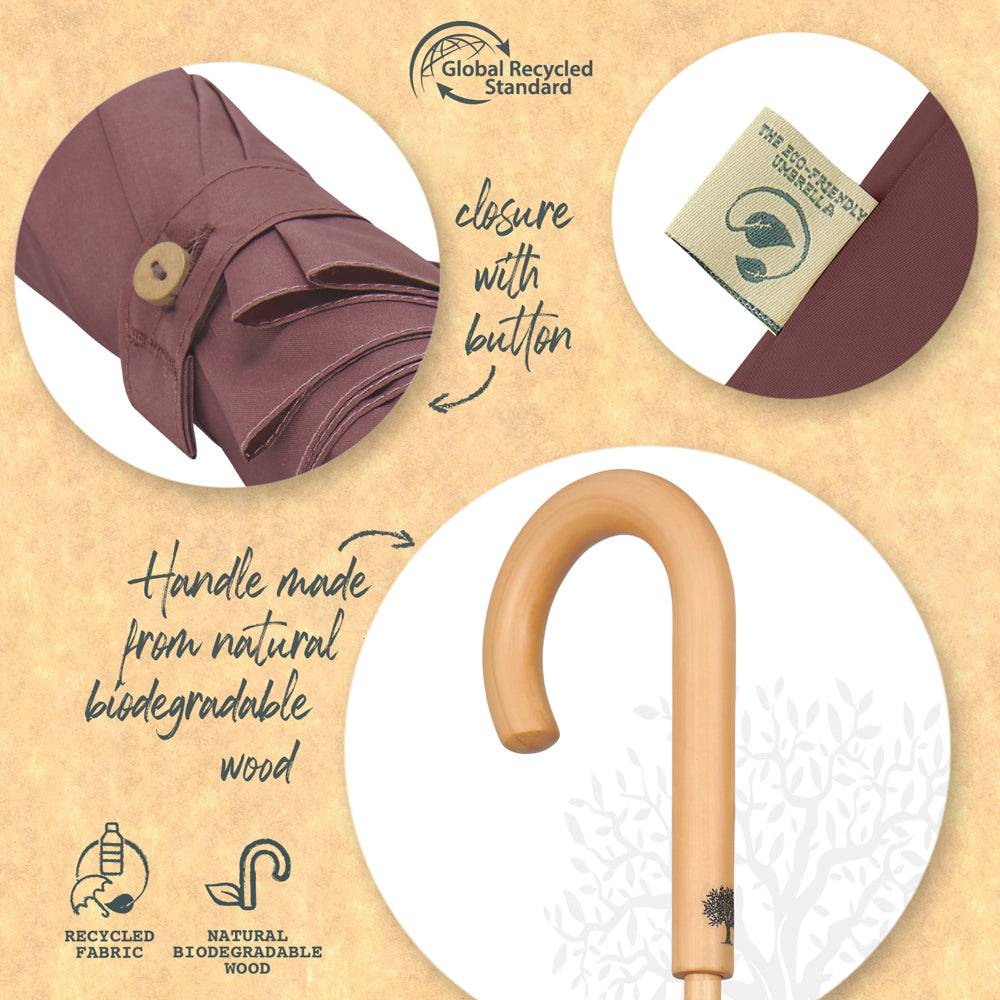 Perletti Ombrello Green Lungo con Foglie Presa