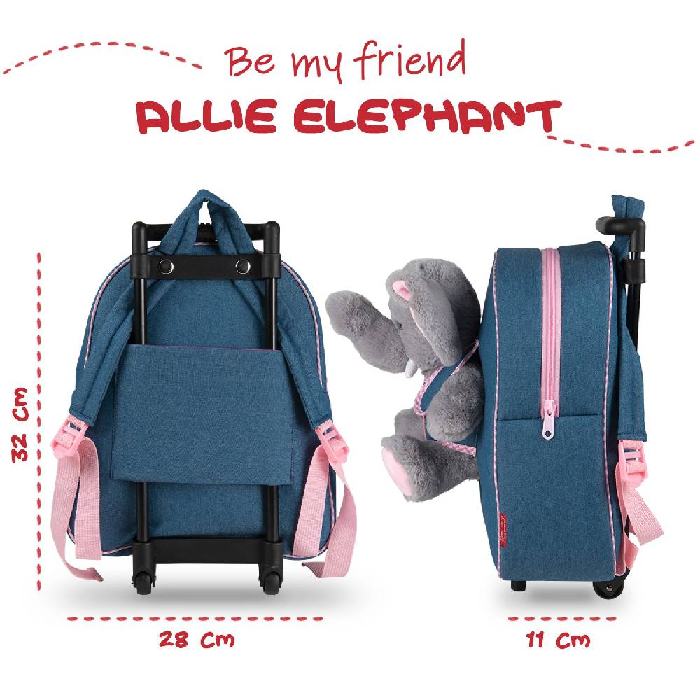 Perletti Trolley in Denim con Peluche 2025