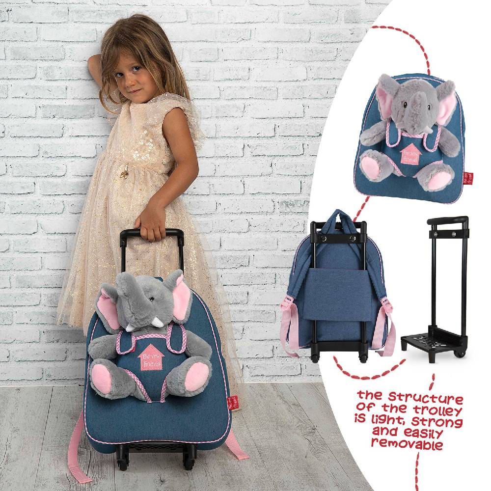 Perletti Trolley in Denim con Peluche 2025