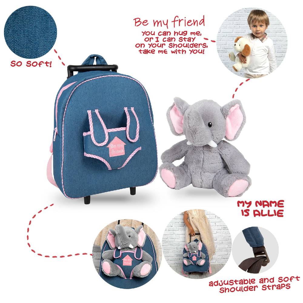 Perletti Trolley in Denim con Peluche 2025