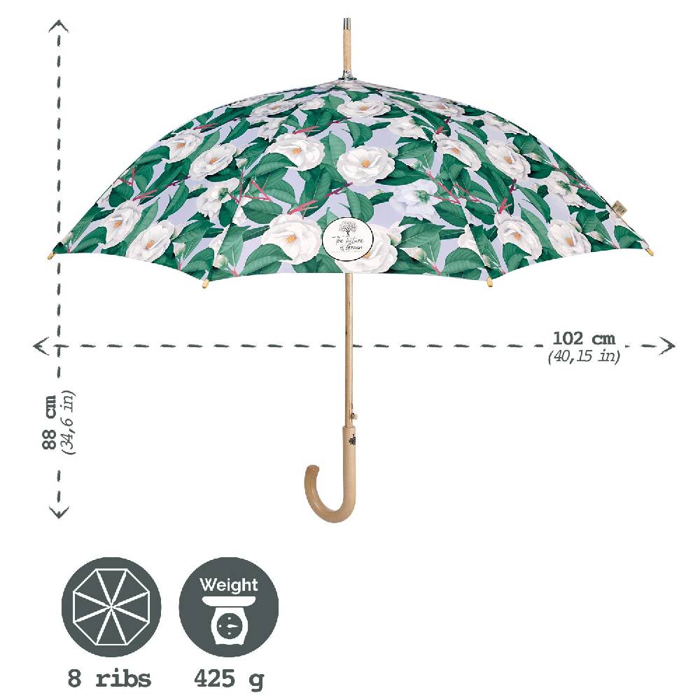 Perletti Ombrello Green Lungo Camelie Promozione