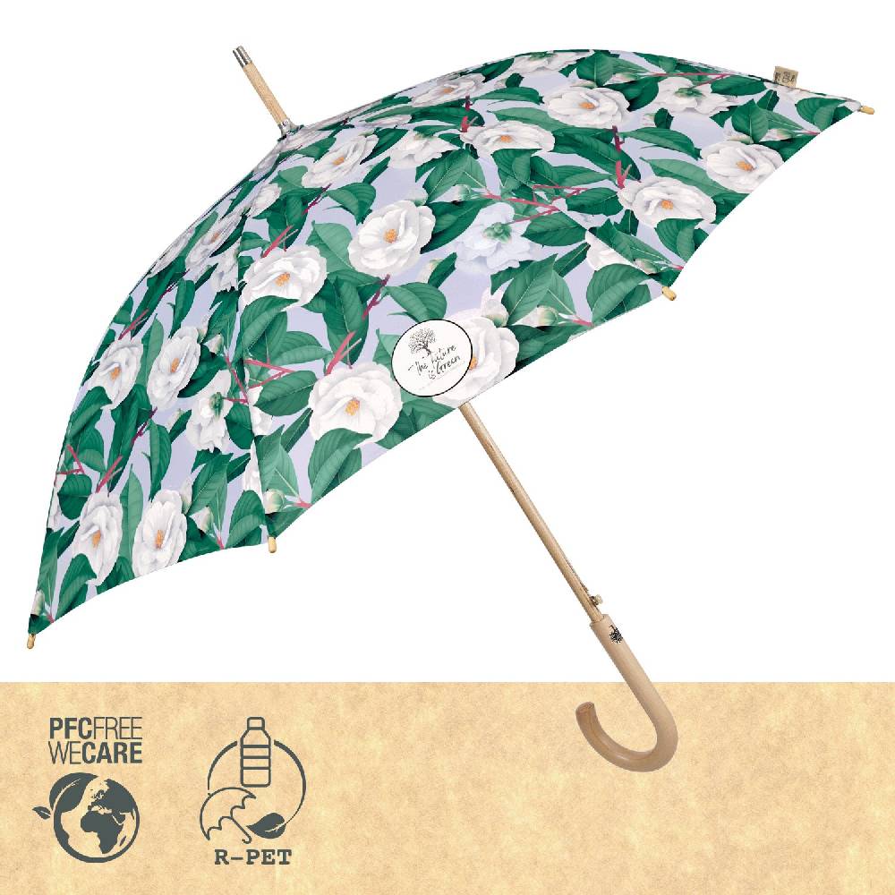 Perletti Ombrello Green Lungo Camelie Promozione