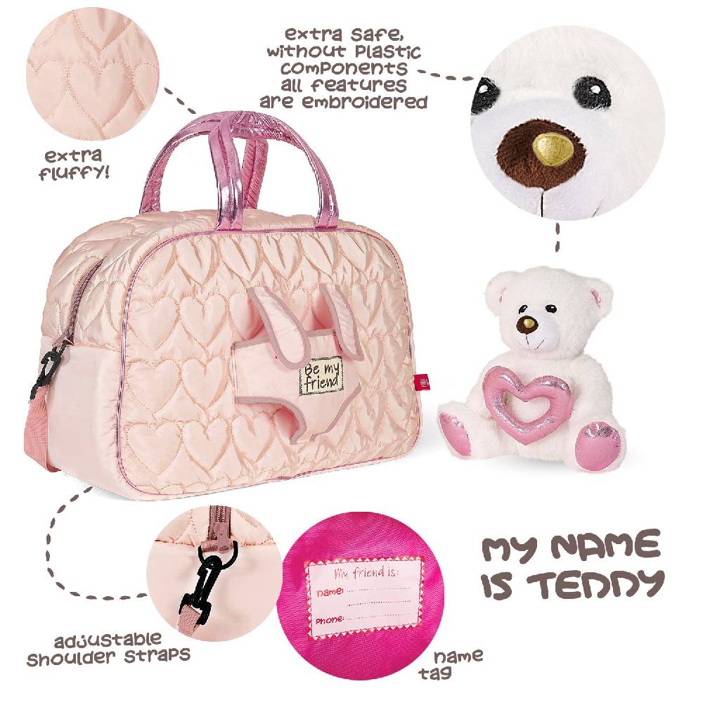 Perletti Borsa Sport Rosa con Orsetto Polare Promozione Limitata