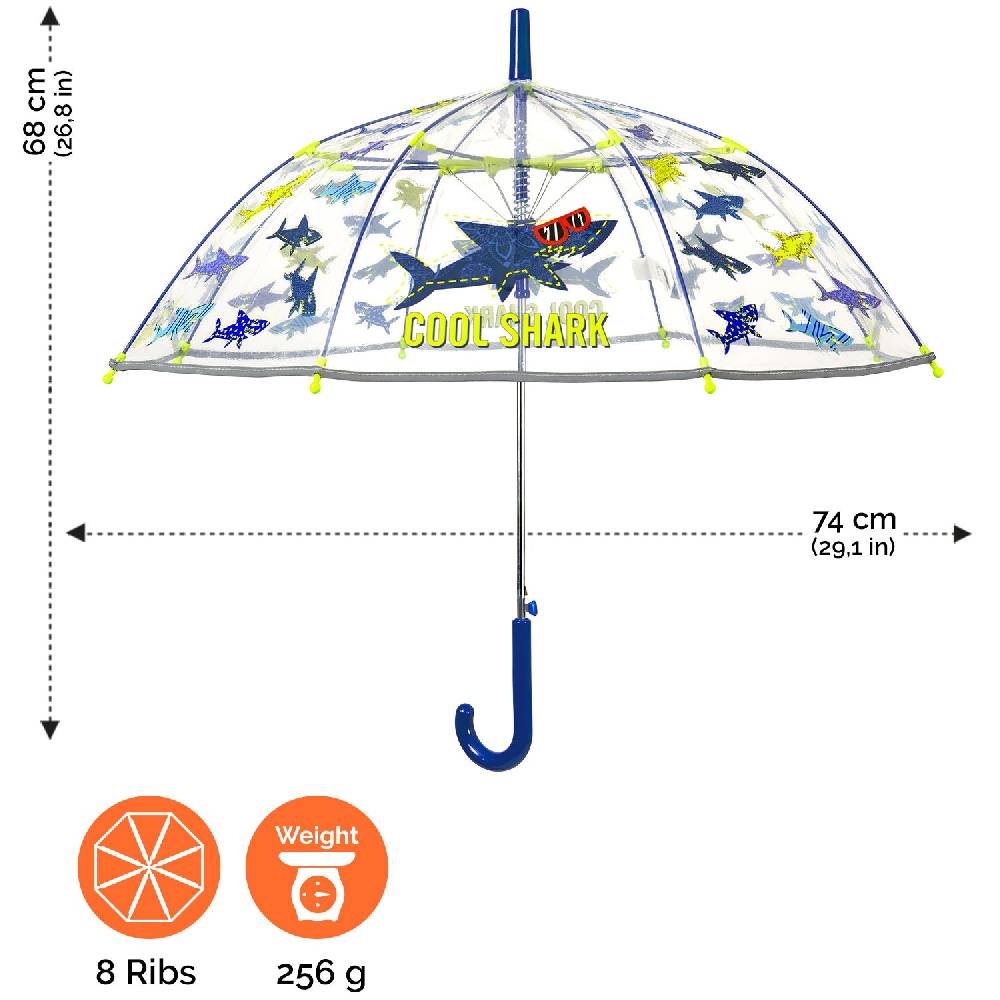 Perletti Ombrello Squali Trasparente Automatico Offerte