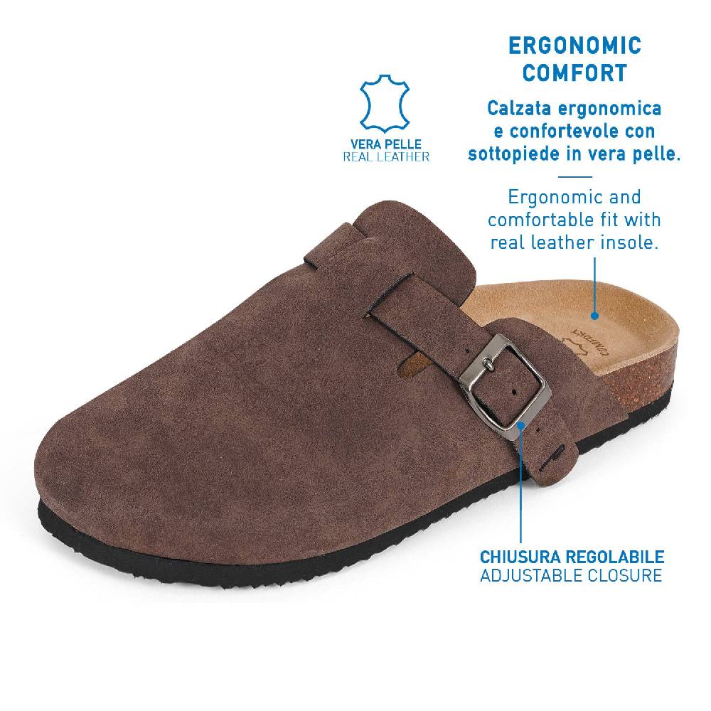 Perletti Ciabatte Comfort Suede Uomo In Linea