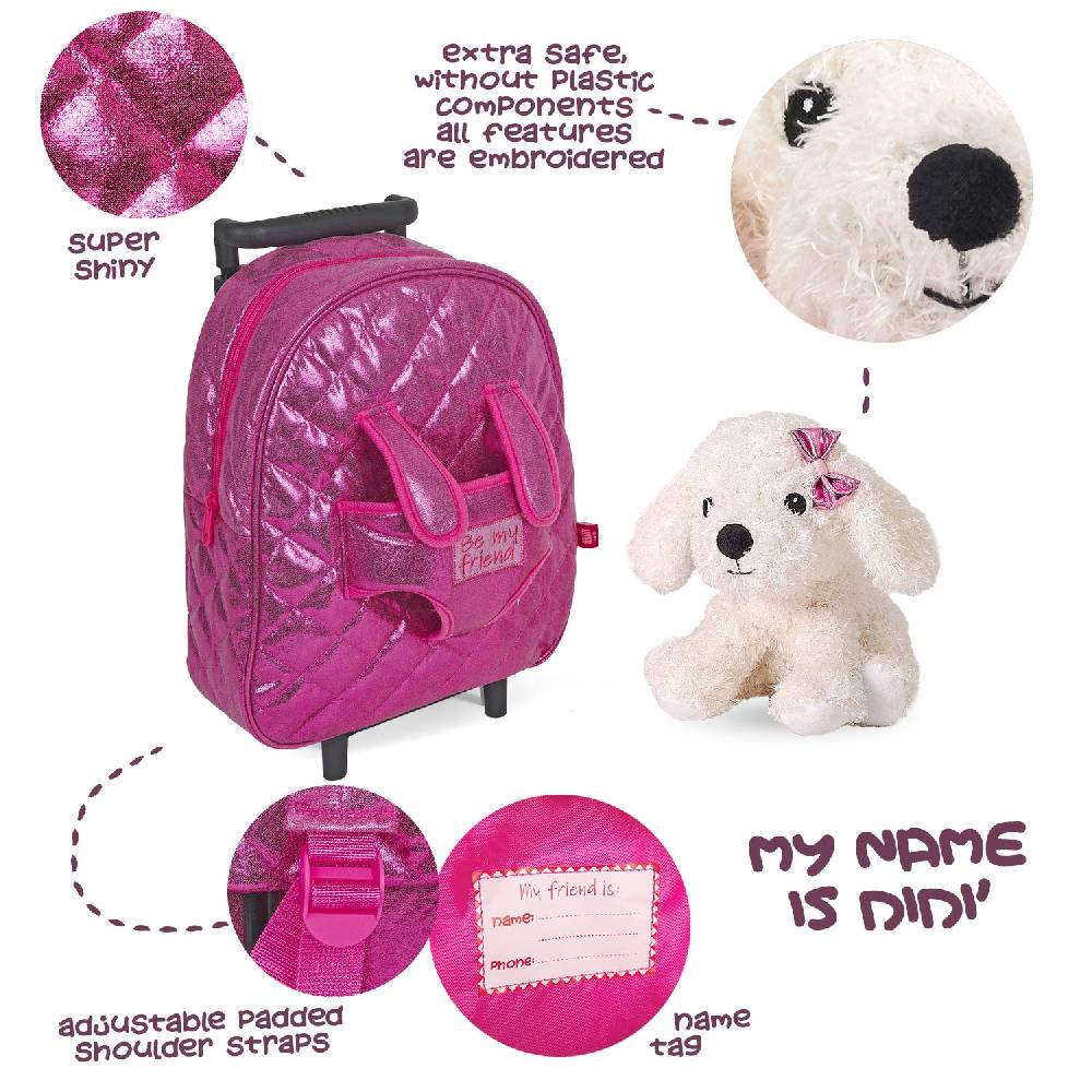 Perletti Trolley con Peluche Barboncino Soddisfazione Garantita