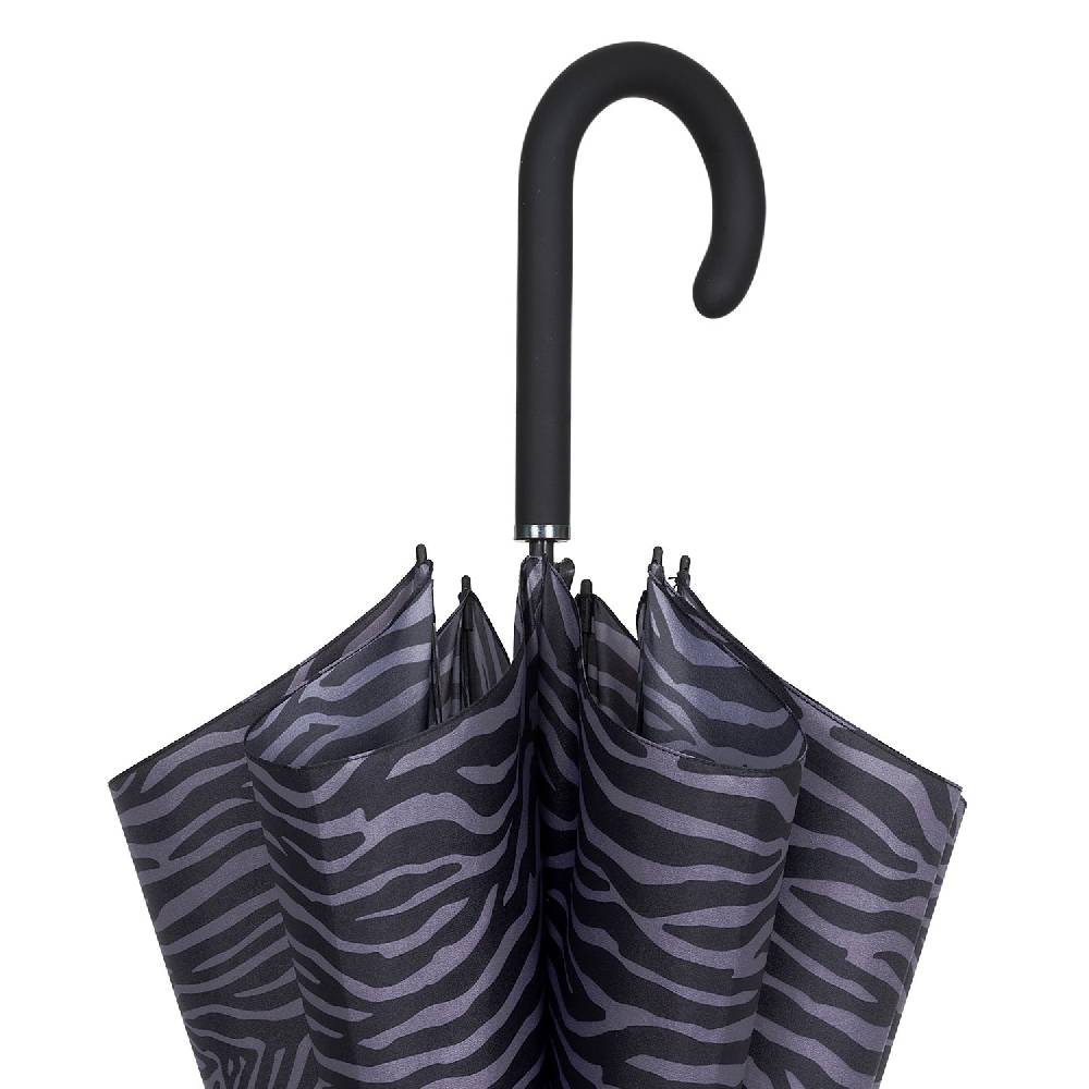 Perletti Ombrello Lungo Animalier Zebrato In Saldo