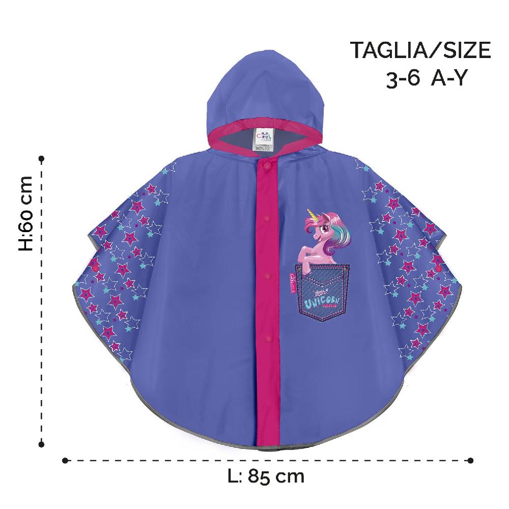 Perletti Mantellina Unicorno Viola Liquidazione