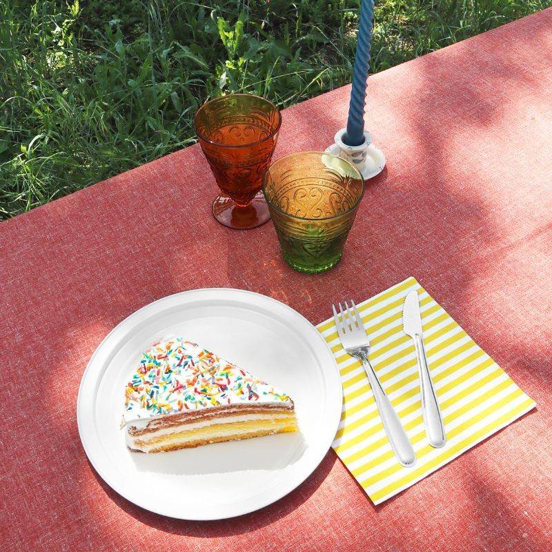 Pintinox Piatto Use&Reuse » Set 6 pz piatto in acciaio riutilizzabile per pic-nic e party Vendita Calda