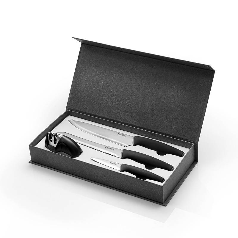Pintinox Virtuoso Knife Set » set coltelli 4 pezzi coltello pane coltello da chef spelucchino affilacoltelli Fino Al -60%