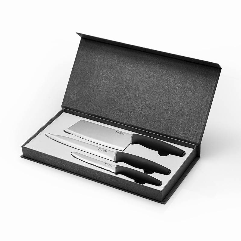 Pintinox Virtuoso Set coltelli » 3 pezzi Coltello arrosto Mannaia Coltello pomodoro Shopping Online