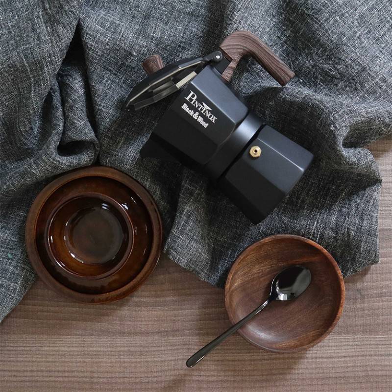 Pintinox Black&Wood» Caffettiera Moka In Vendita