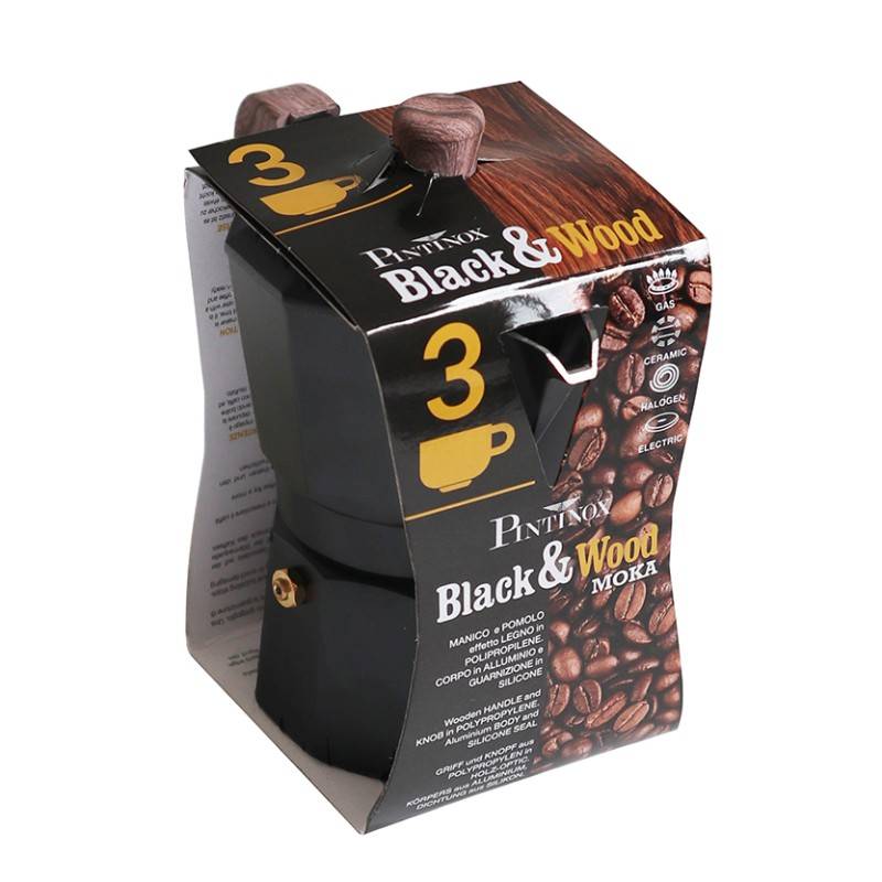 Pintinox Black&Wood» Caffettiera Moka In Vendita