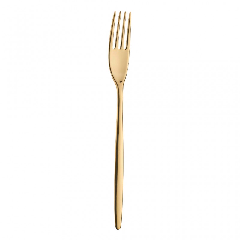 Pintinox Olivia Treasure Gold » Posate da tavola in acciaio con finitura Treasure Gold In Linea