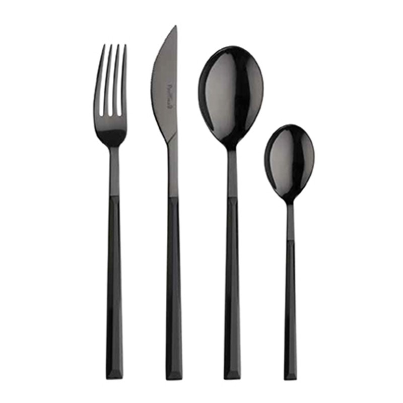 Pintinox Sushi Anniversary Black&Black » set 24 posate da tavola in acciaio
