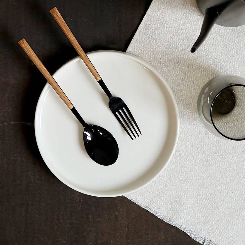 Pintinox Sushi Anniversary Black&Teak » set 24 posate da tavola in acciaio Promozione Limitata