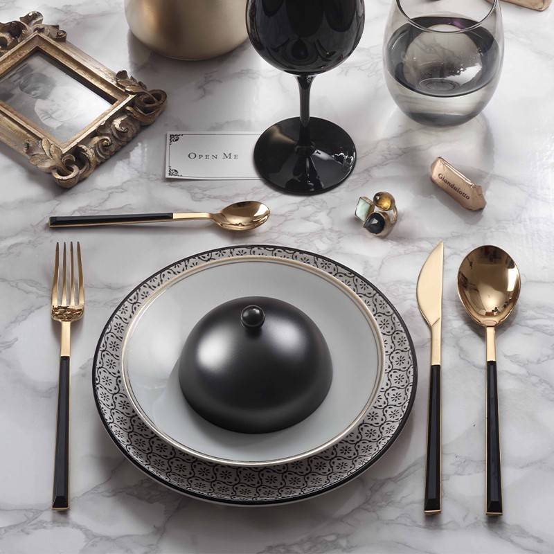 Pintinox Sushi Anniversary Gold&Black » set 24 posate da tavola in acciaio Shopping Online