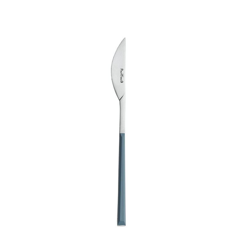 Pintinox Sushi Pro » set 24 posate da tavola in acciaio satinato con manico blu Online
