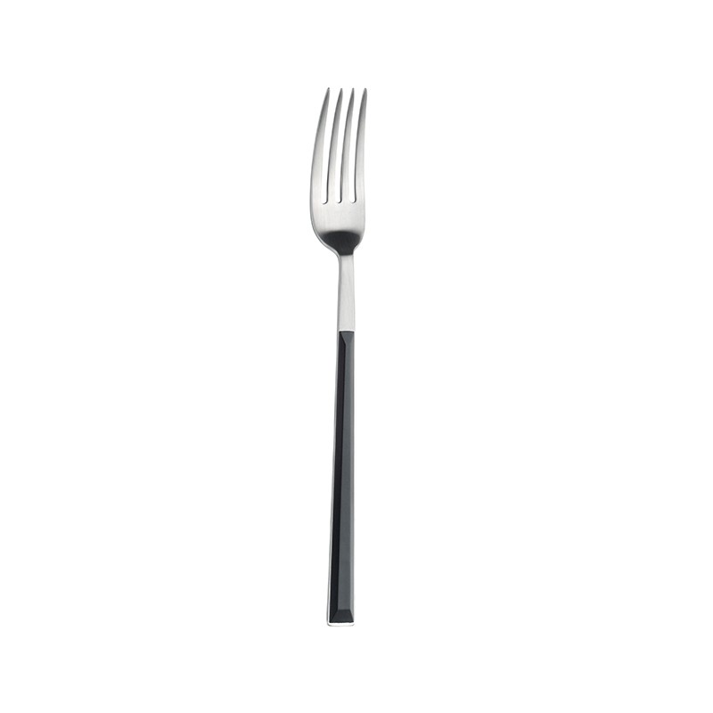 Pintinox Sushi Pro » Set 24 posate da tavola in acciaio satinato con manico nero Outlet