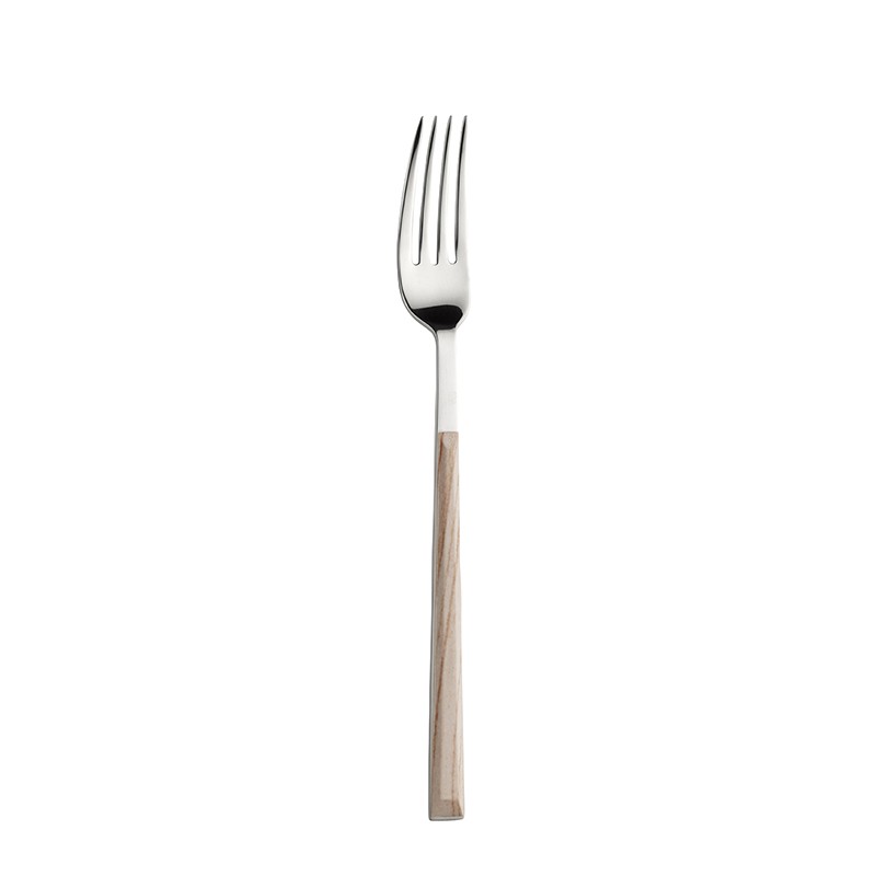 Pintinox Sushi Queen » Set 24 posate da tavola in acciaio lucido con manico betulla In Vendita