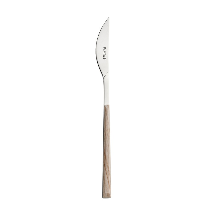 Pintinox Sushi Queen » Set 24 posate da tavola in acciaio lucido con manico betulla In Vendita
