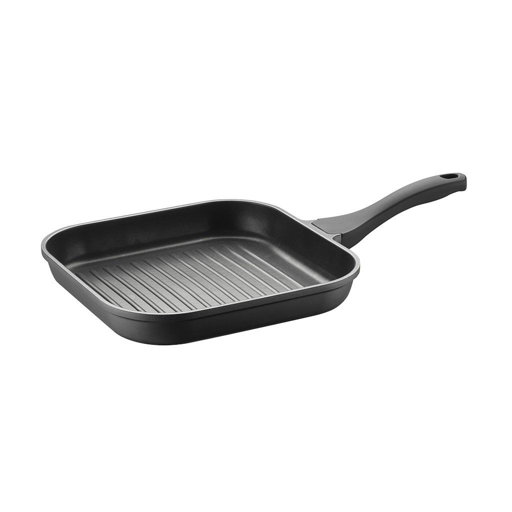 Pintinox PRO » Bistecchiera con grill 28x28 cm in alluminio con rivestimento interno antiaderente