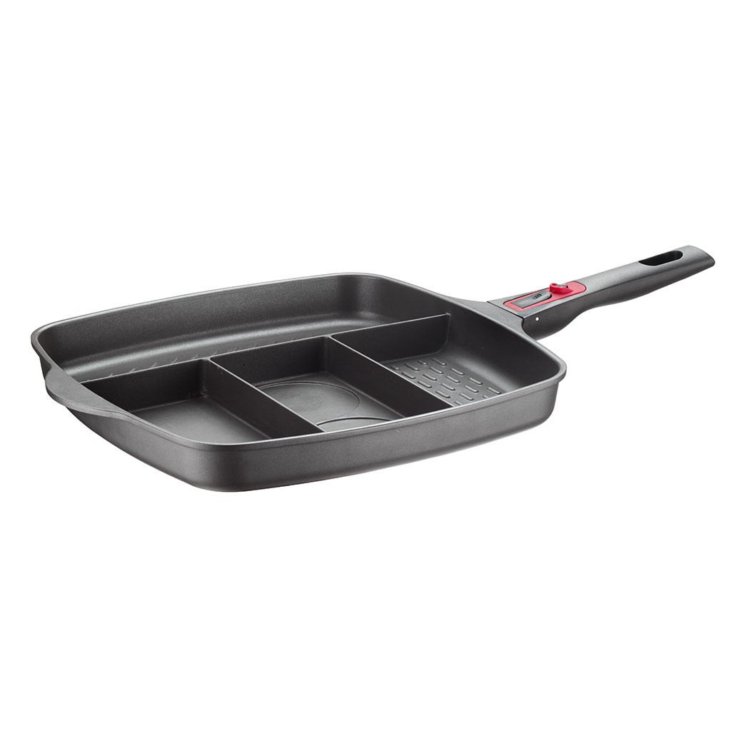 Pintinox PRO » Multipan con manico staccabile 32x32 cm in alluminio con rivestimento interno antiaderente Soddisfazione Garantita