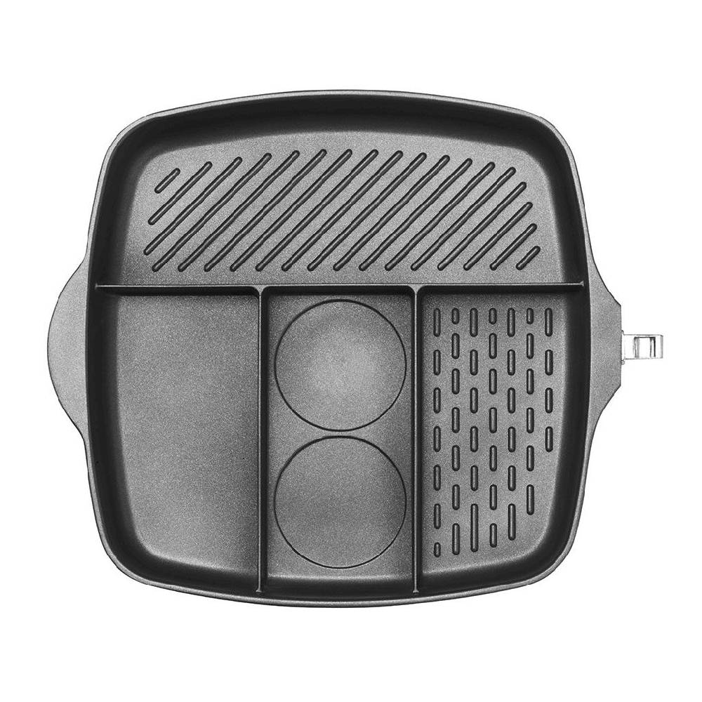 Pintinox PRO » Multipan con manico staccabile 32x32 cm in alluminio con rivestimento interno antiaderente Soddisfazione Garantita