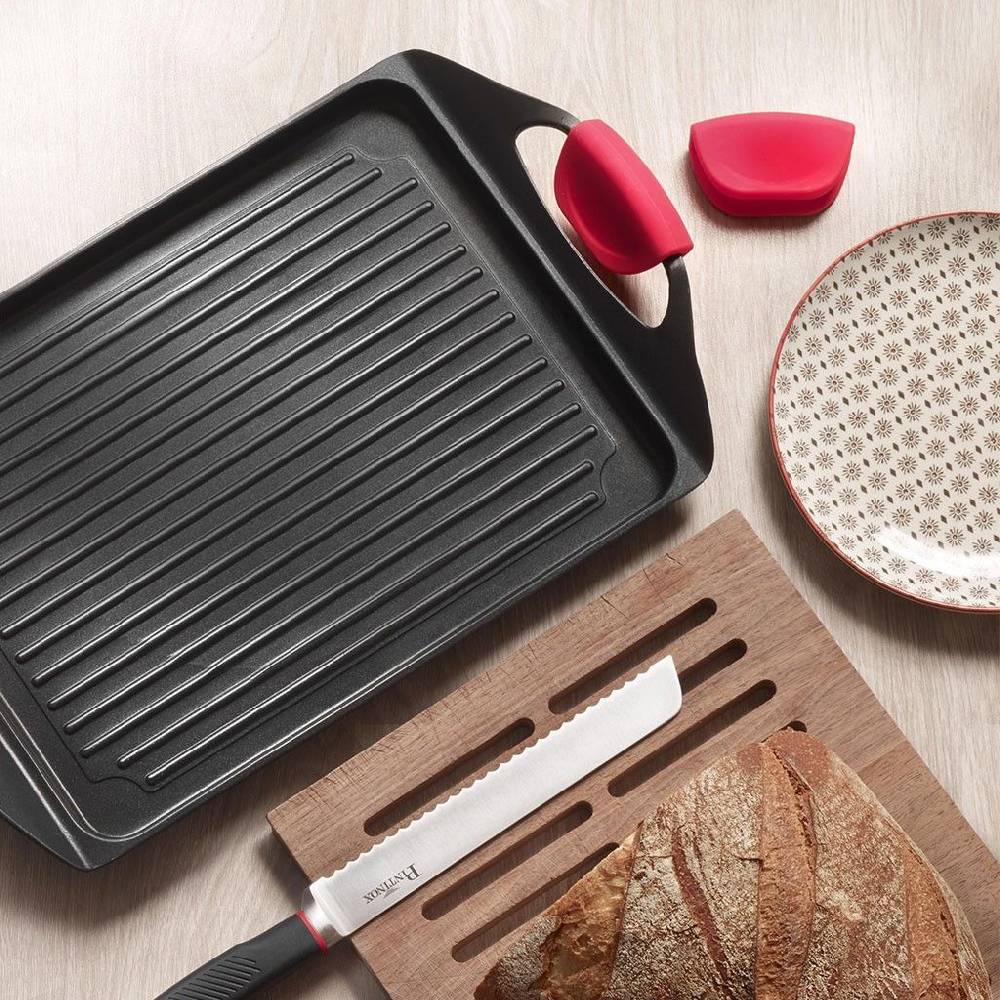 Pintinox PRO » Piastra con grill 45x27 cm in alluminio con rivestimento interno antiaderente Promozione Limitata
