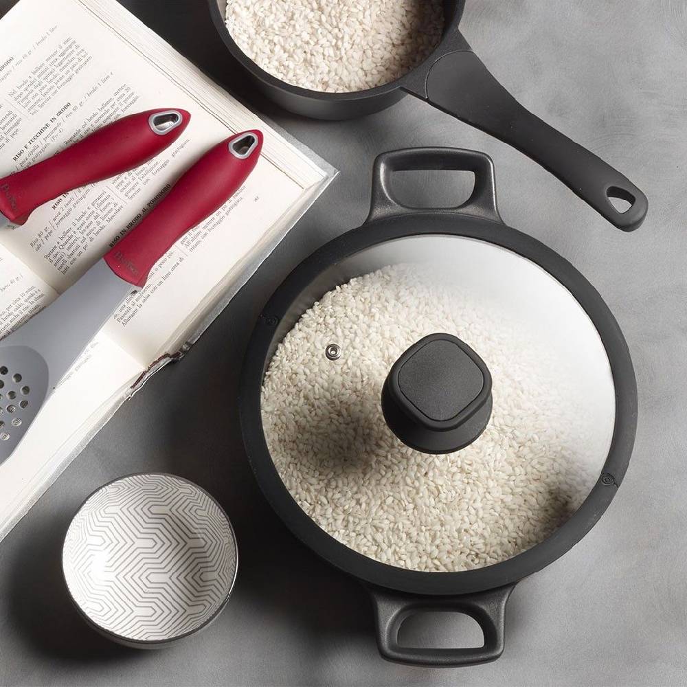 Pintinox PRO » Wok Ø 30 cm in alluminio con rivestimento interno antiaderente con coperchio Fino Al -60%