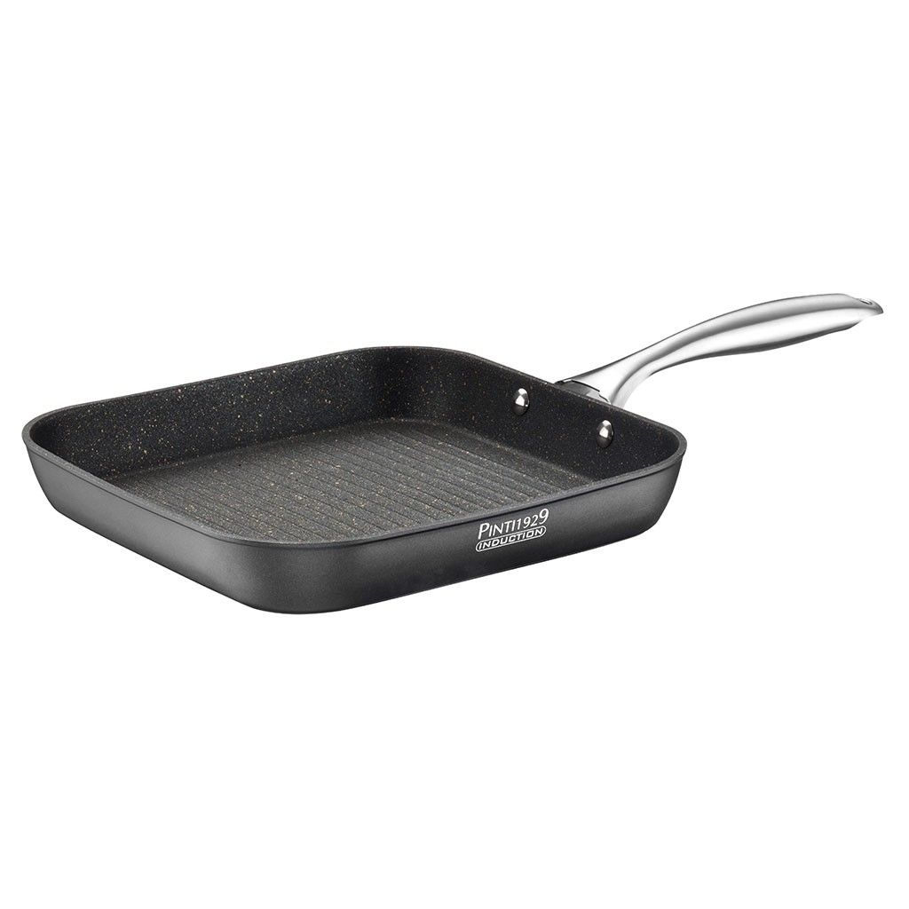 Pintinox ST1 » Bistecchiera con grill 26x26 cm in alluminio con rivestimento interno antiaderente