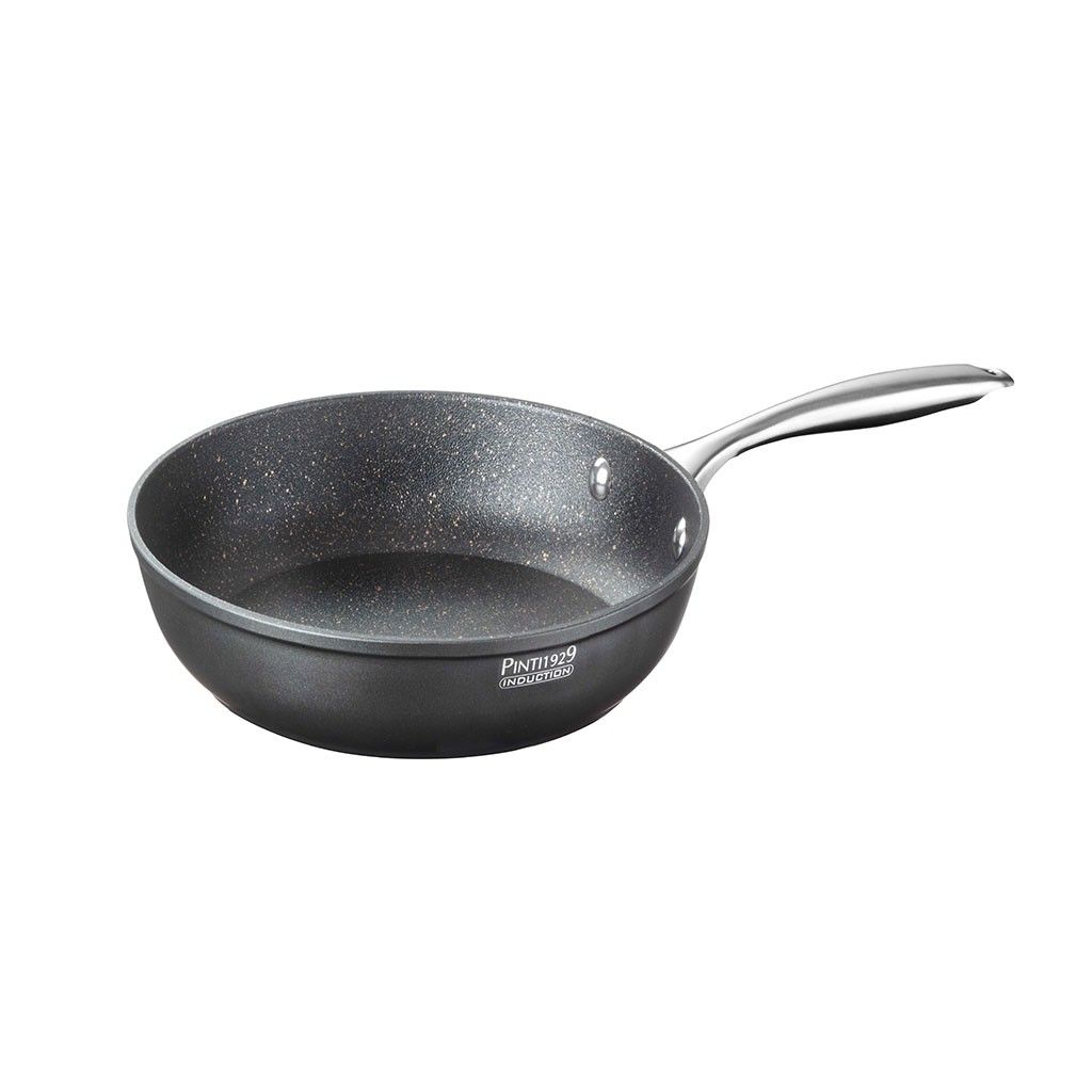 Pintinox ST1 » Wok Ø 28 cm in alluminio con rivestimento interno antiaderente con coperchio Sconto